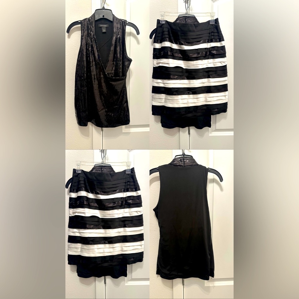 White House | Black Market Top + Skirt Set